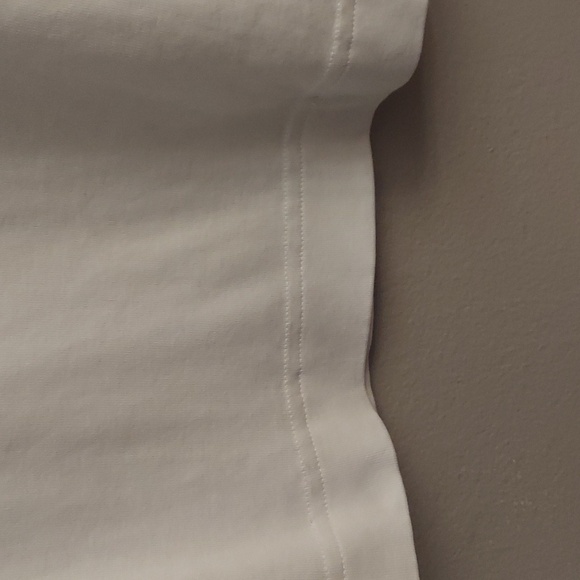 CHICOS Floral Everyday V Neck 3/4 Sleeve Pima Cotton White Tee sz L - Picture 8 of 12